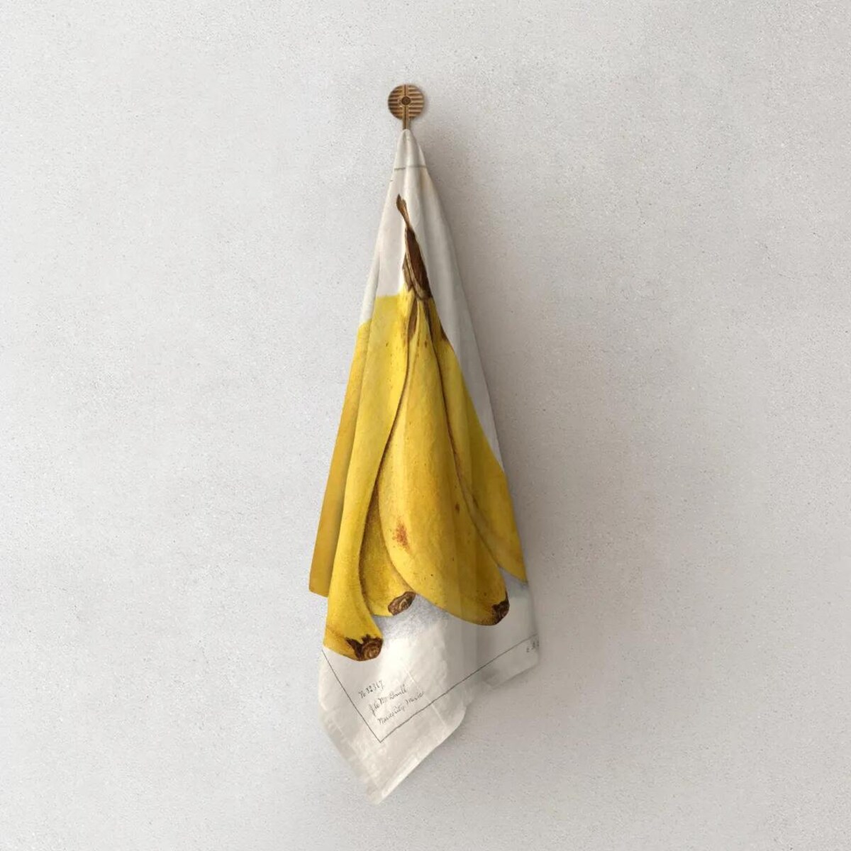 Lniany ręcznik kuchenny - banany