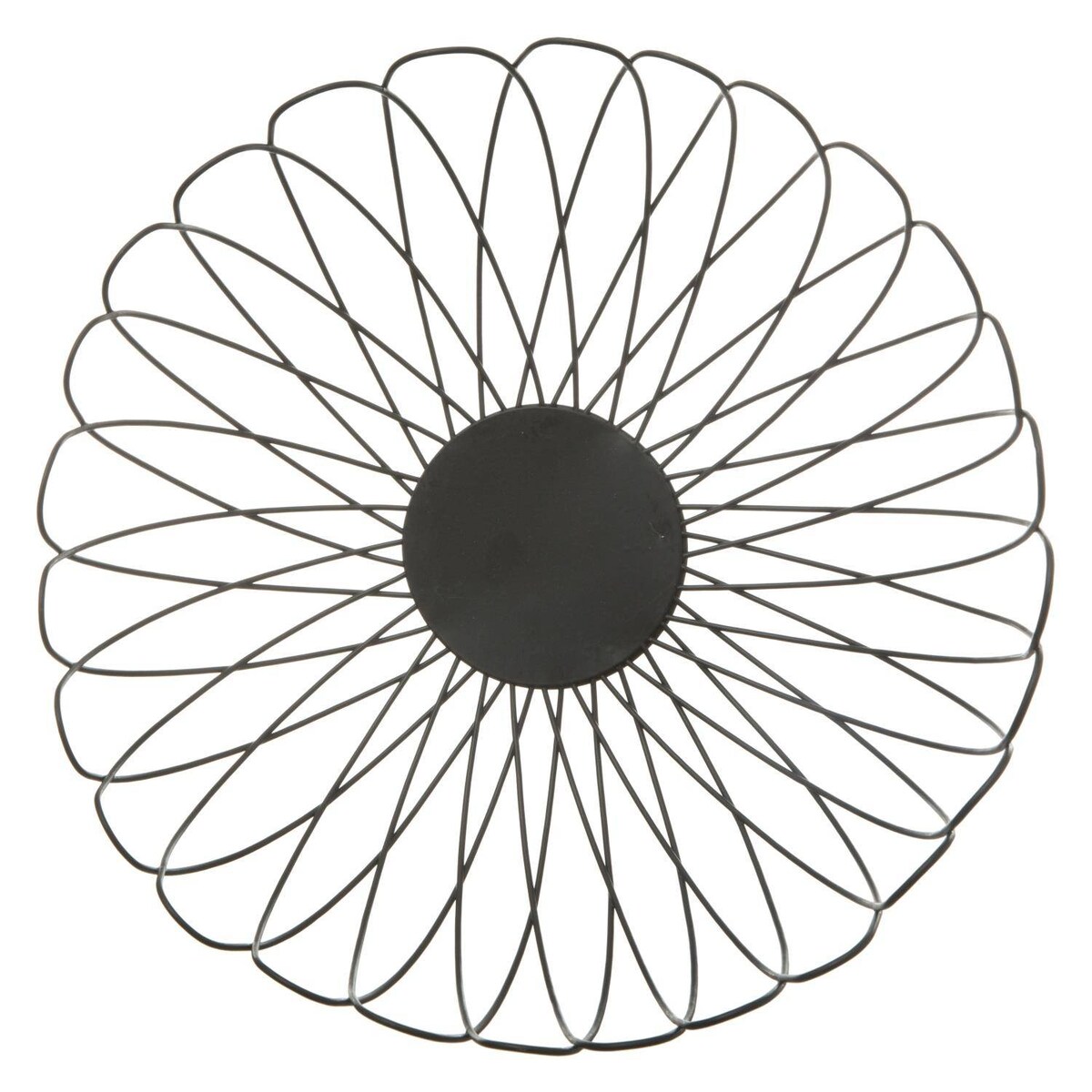 Koszyk na owoce czarny Petal, Ø 30,5 cm