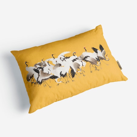 bawełniana poszewka na poduszkę - Stado żurawi 40x60 cm