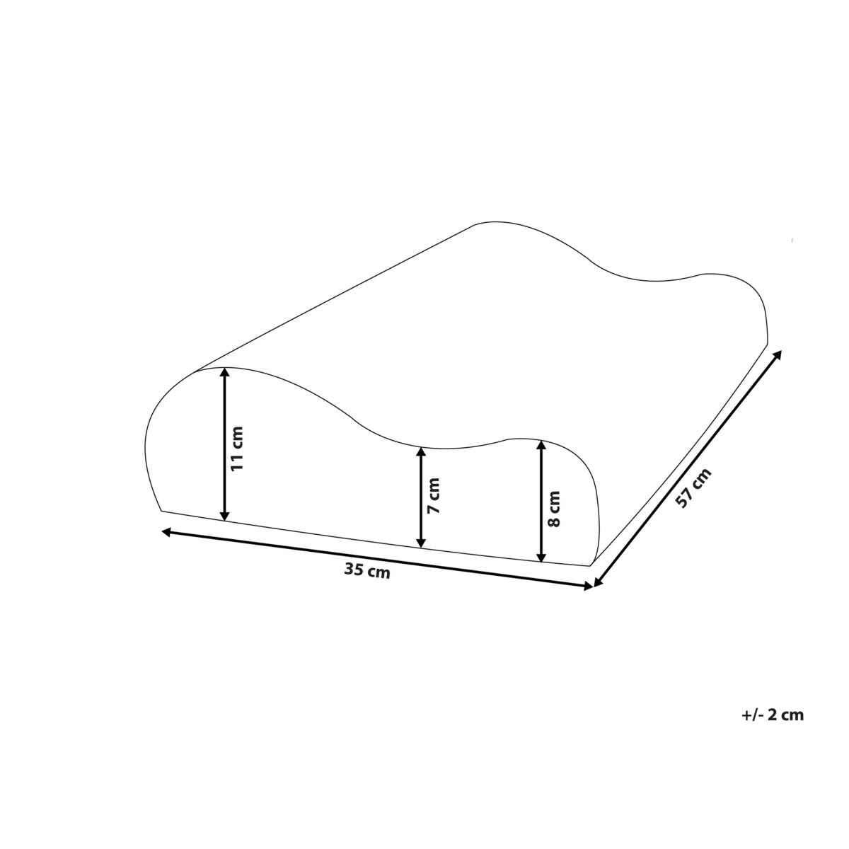 Poduszka memory foam wysoka 57 x 35 cm AMNE