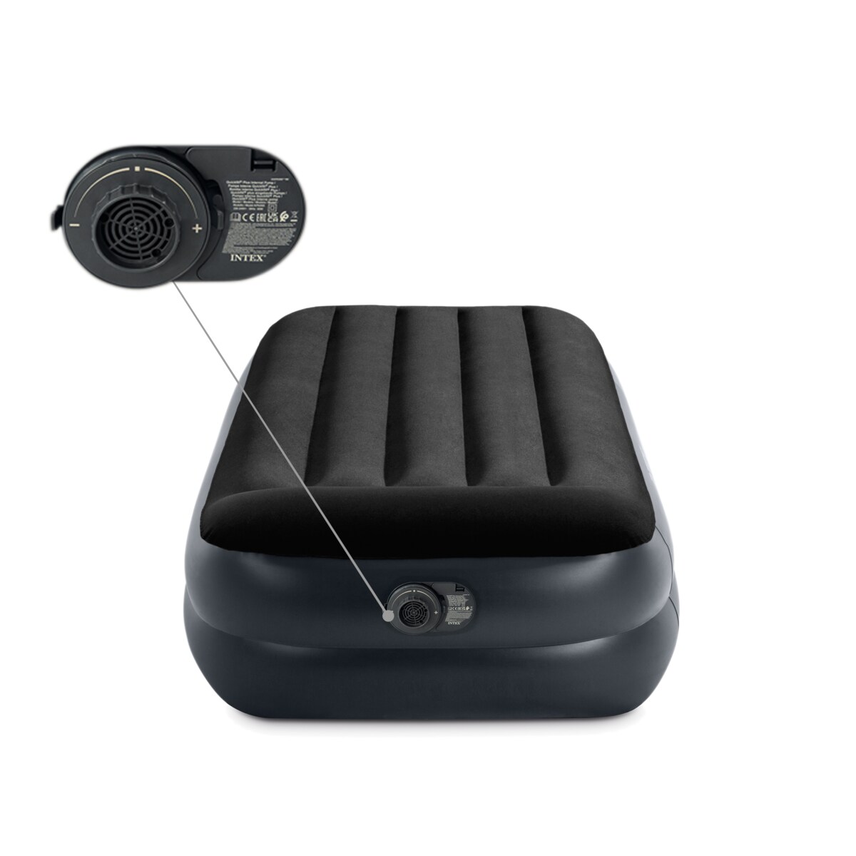 Materac dmuchany welurowy z pompką Intex 64122ND