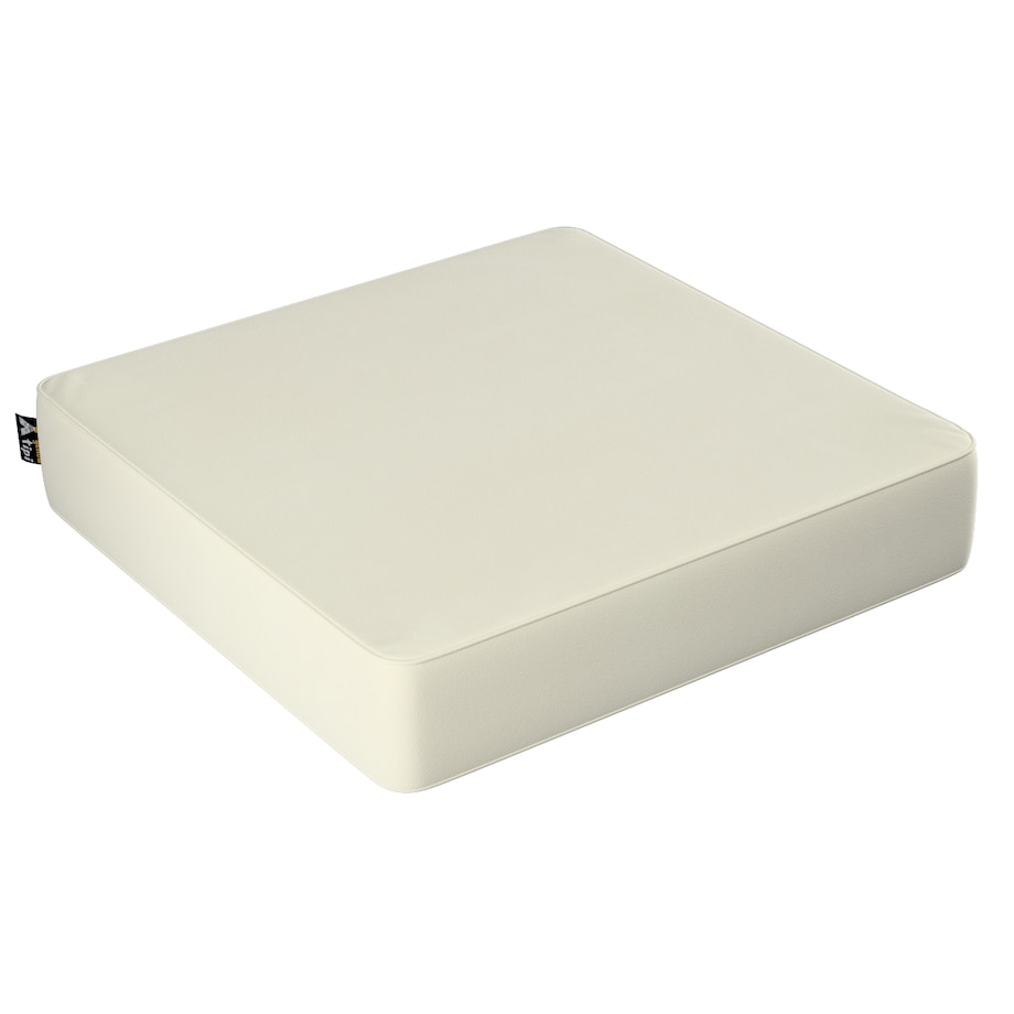 Puf Square, śmietankowa biel, 50x50x10cm, Posh Velvet