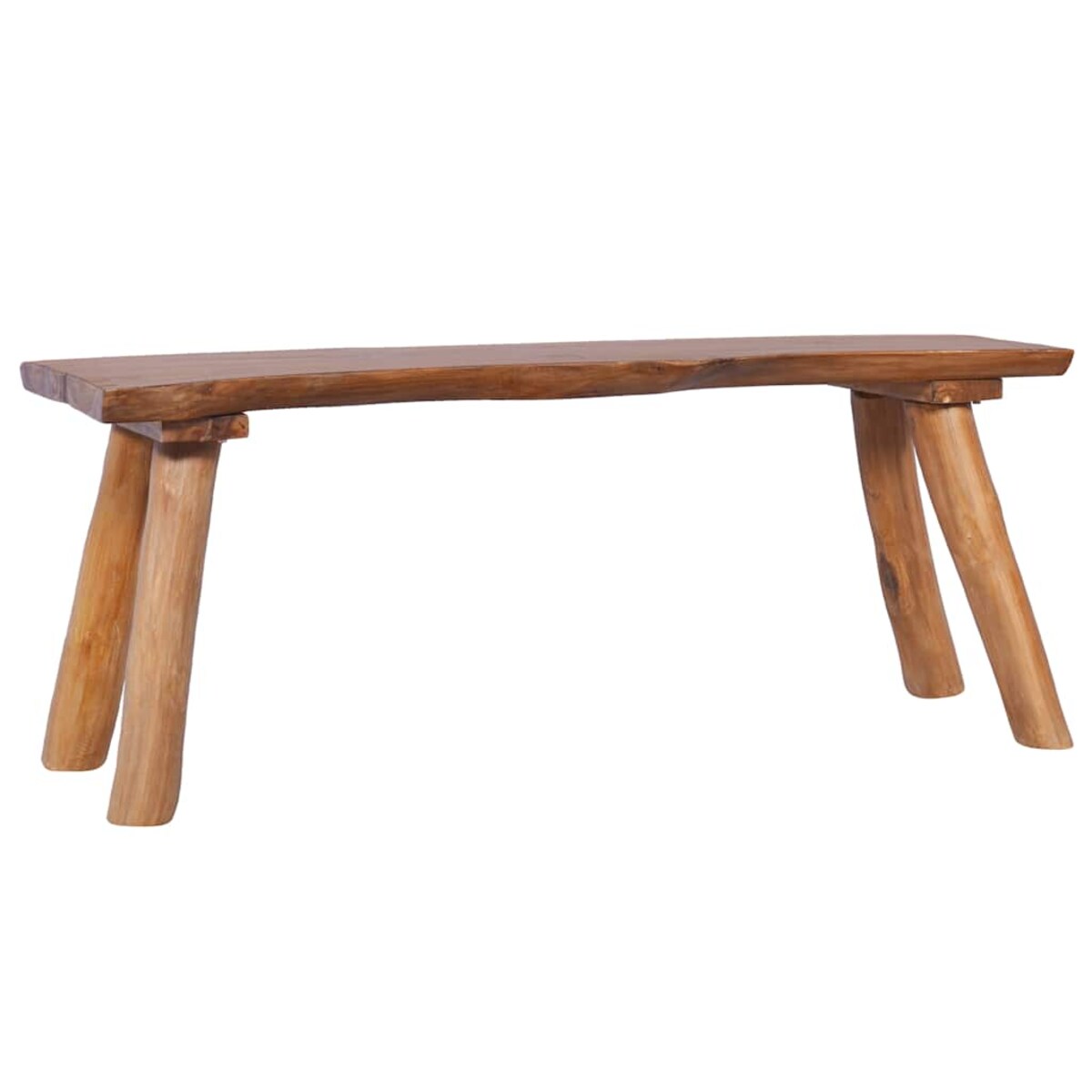 vidaXL Ławka ogrodowa, 120 cm, lite drewno tekowe