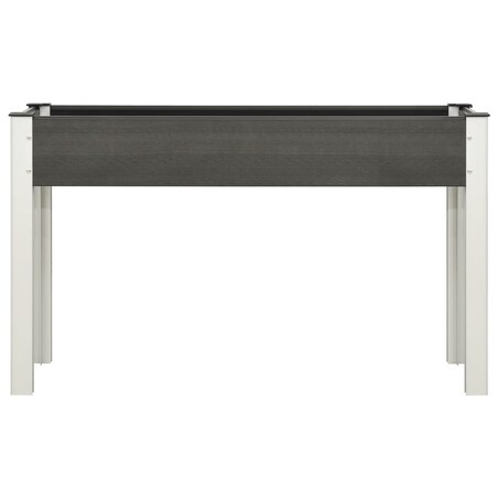 vidaXL Podwyższona donica ogrodowa, szara, 120 x 40 x 75 cm, WPC