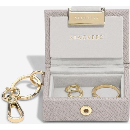 Brelok do kluczy Stackers Nano in Bauble szary w opakowaniu prezentowym