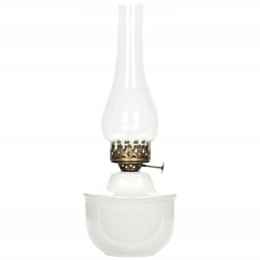 ŚWIECZNIK TEALIGHT BIAŁY LAMPA NAFTOWA LOFT METAL DEKORACJA OZDOBA WYSOKI