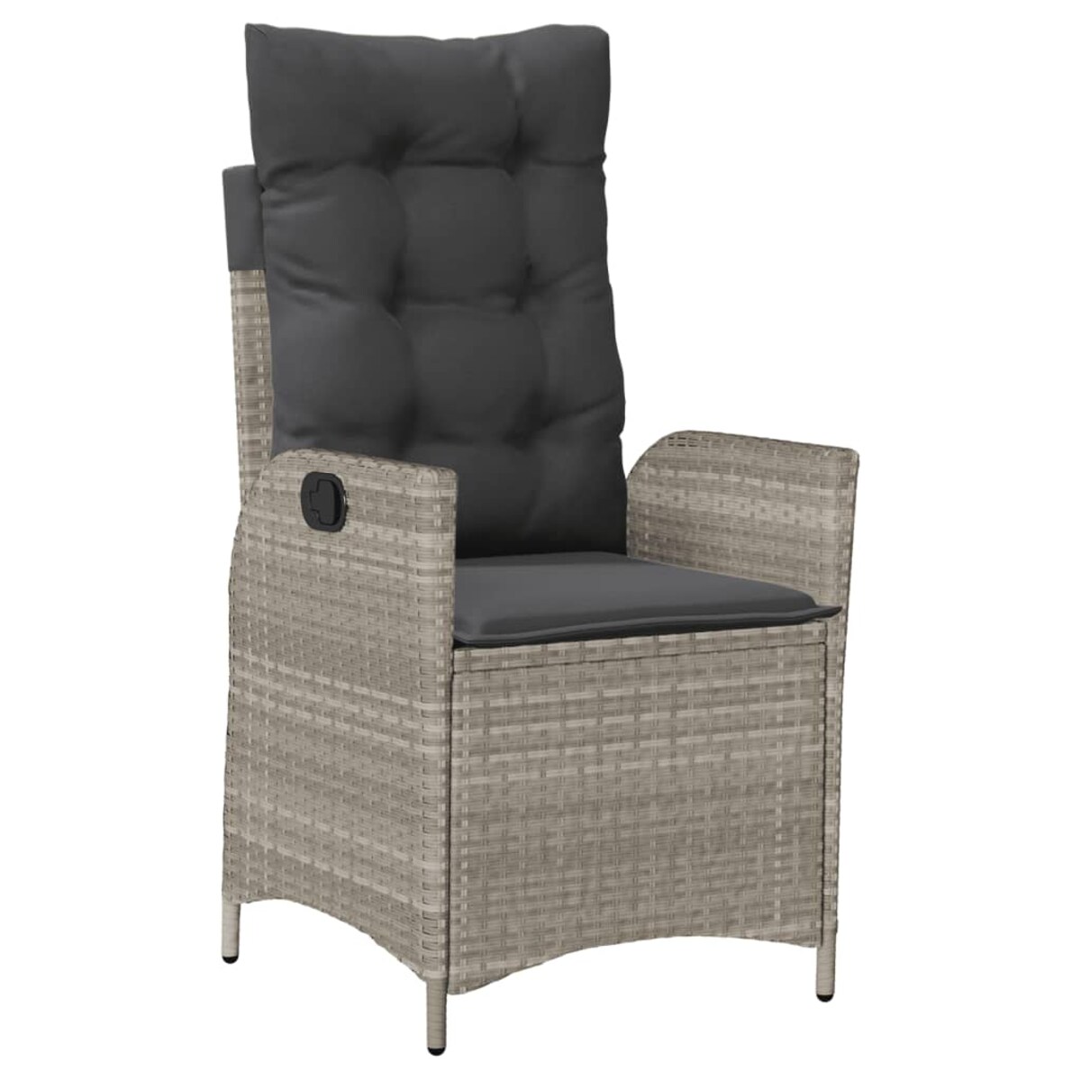 vidaXL 7-cz. zestaw mebli ogrodowych z poduszkami, szary, rattan PE