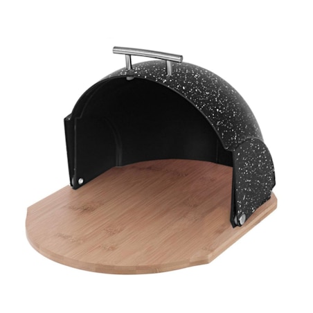 Chlebak bambusowo-akrylowy czarny marmurek KLAUSBERG