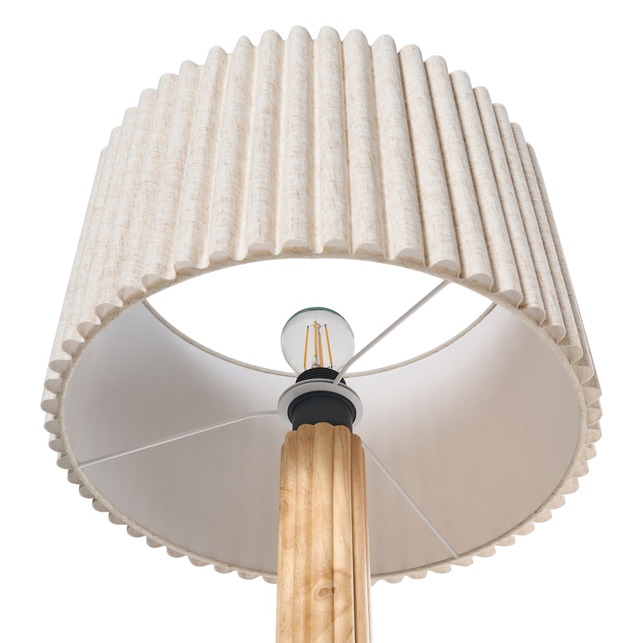Lampa podłogowa BELESSA Len Jasnobeżowy