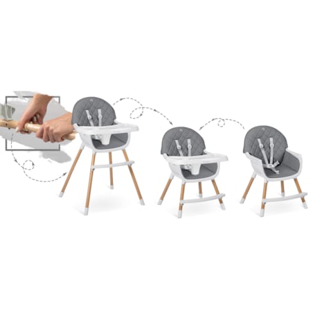 Krzesełko do karmienia dla dzieci fotelik 3w1 tacka Nukido