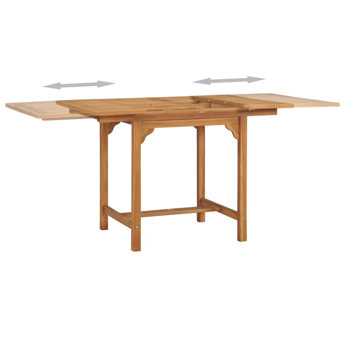 vidaXL Rozkładany stół ogrodowy, (110-160)x80x75cm, lite drewno tekowe