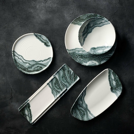 Taca porcelanowa Tide Black, 300x90mm