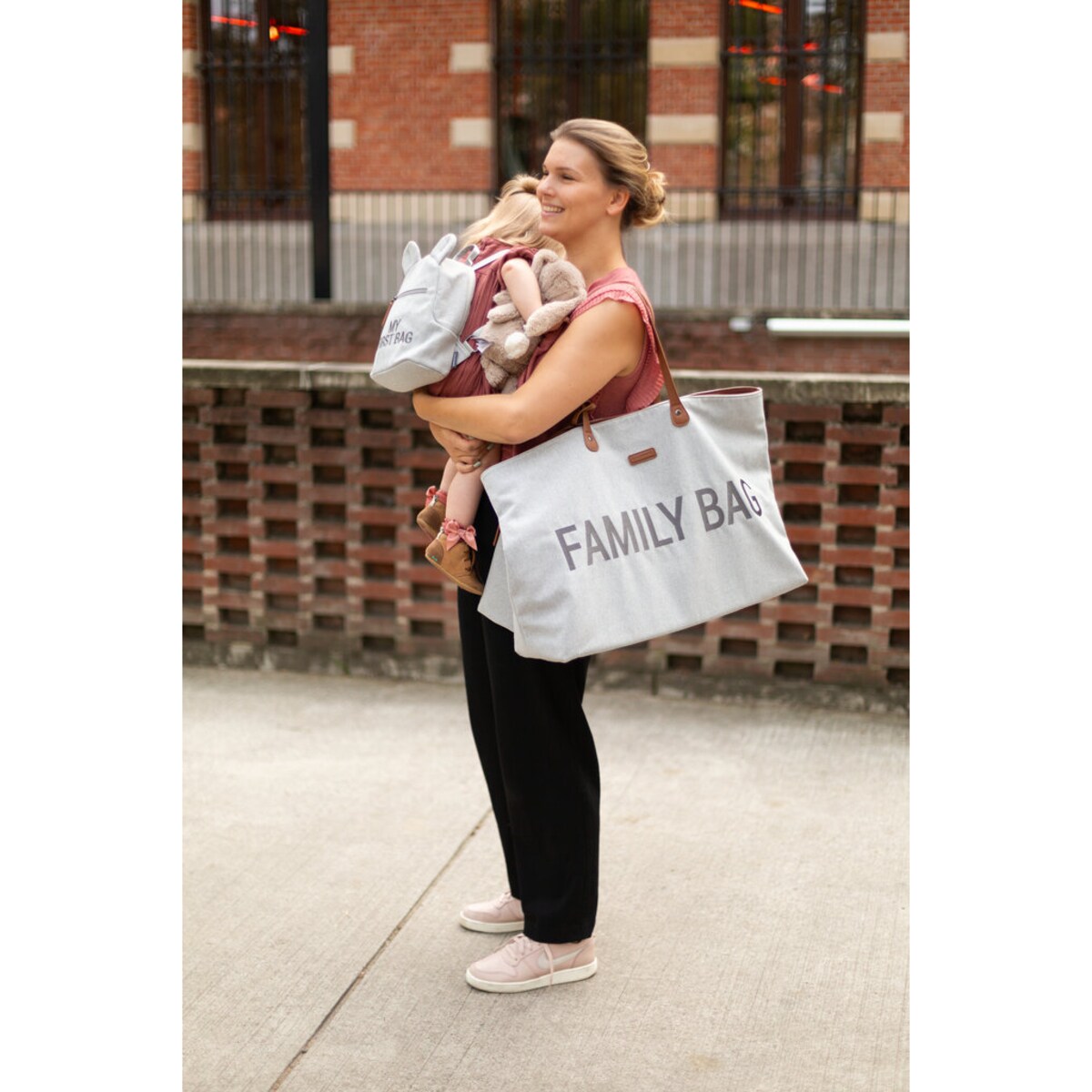 Childhome Plecak dziecięcy My First bag Kanwas Szary