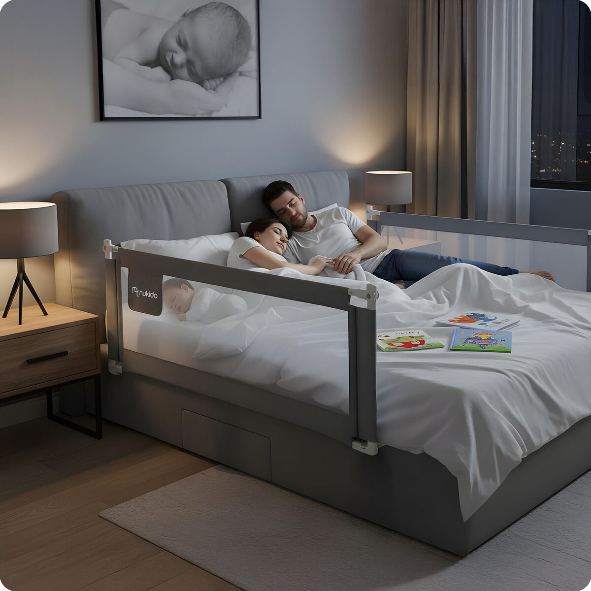 Barierka ochronna do łóżka bramka blokada Nukido 722710