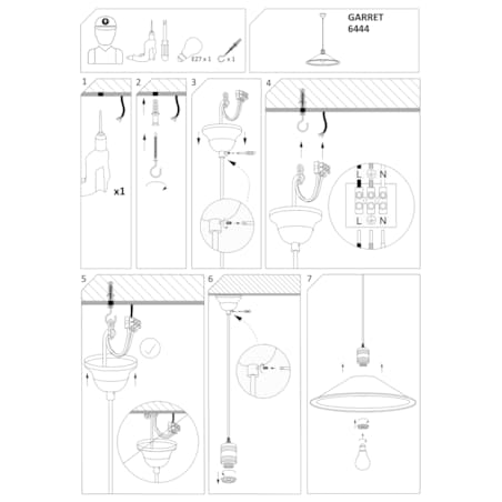 Lampa sufitowa 6444 GARRET M Czekoladowy Nowodvorski