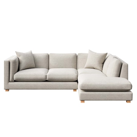 Pomo sofa narożna prawa Jasnobeżowa