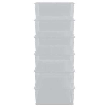 vidaXL Plastikowe pojemniki do przechowywania, 6 szt, 25L, sztaplowane