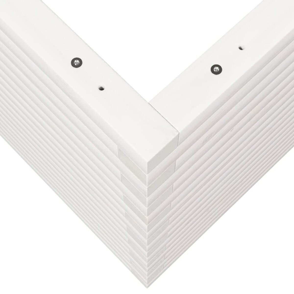 vidaXL Donica ogrodowa, biała, 110x60x68,5 cm, lite drewno sosnowe