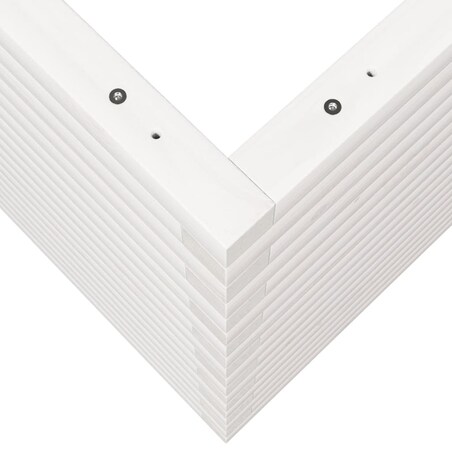 vidaXL Donica ogrodowa, biała, 110x60x68,5 cm, lite drewno sosnowe