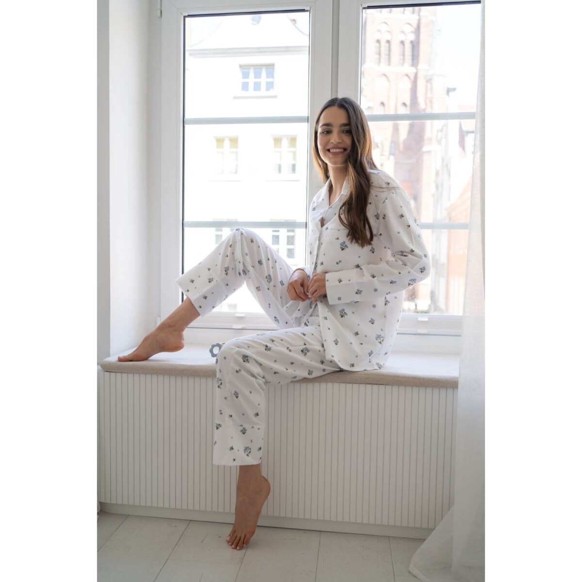 Piżama Niezapominajki długa XS