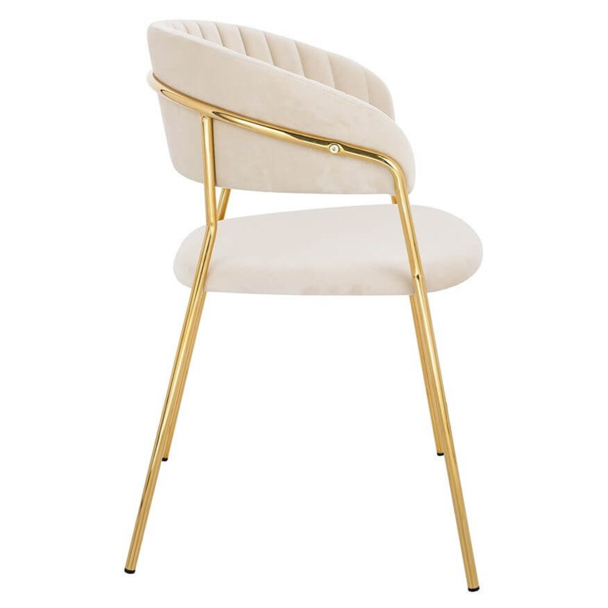 Krzesło glamour Margo KH121100121.4 eleganckie do jadalni beżowe, King Home