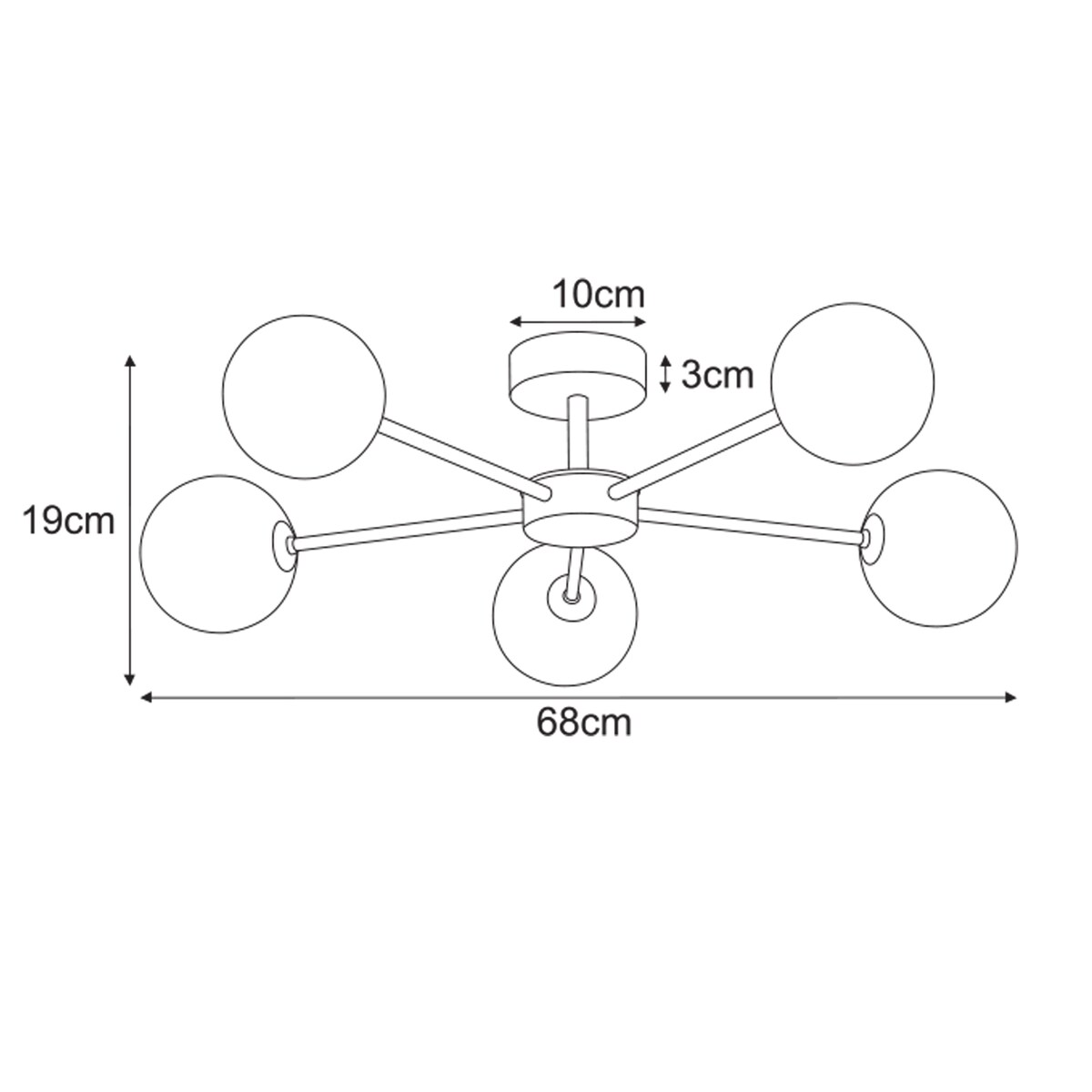 Lampa sufitowa K-5711 z serii CASOLI