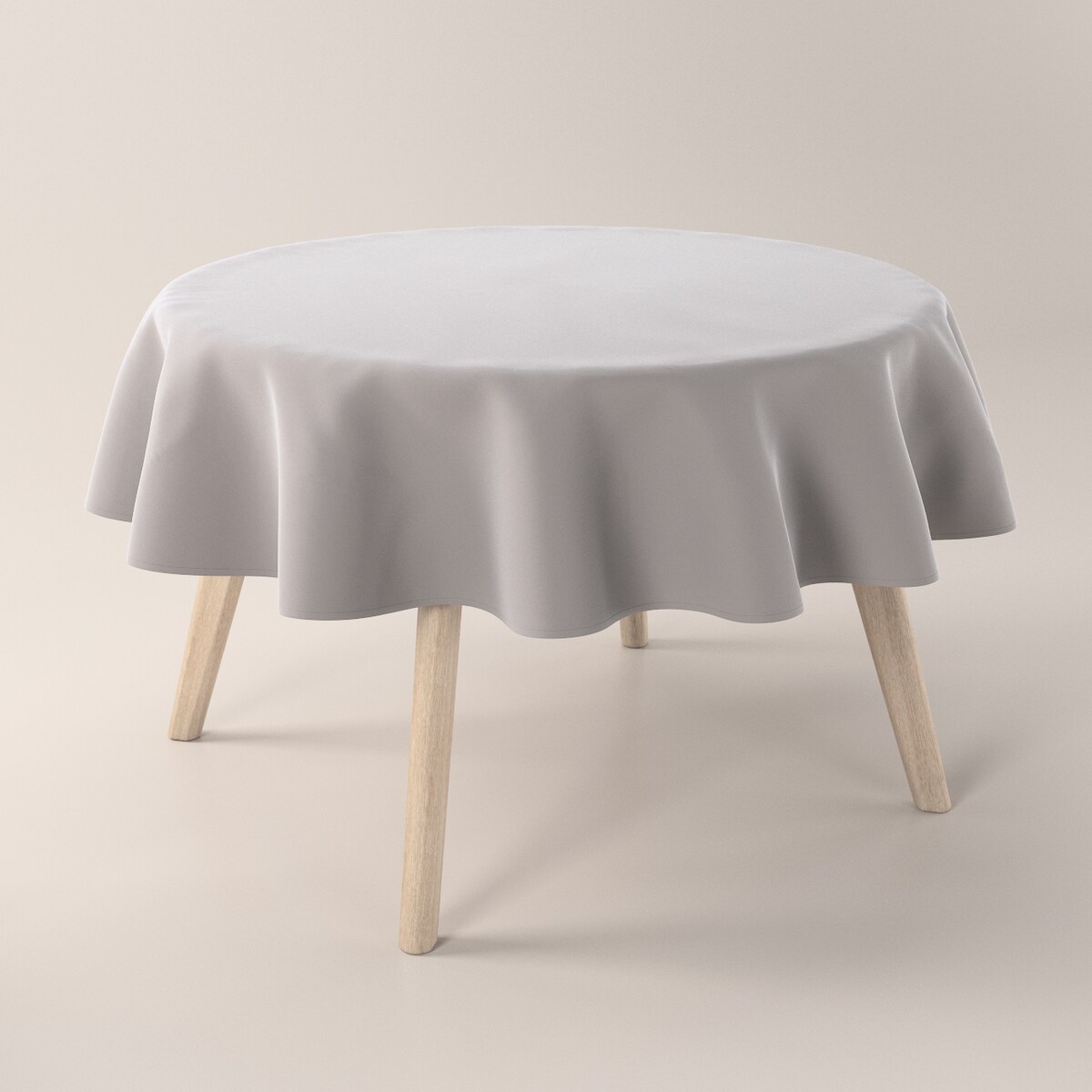 Obrus okrągły 130 x 130 cm gołębi szary