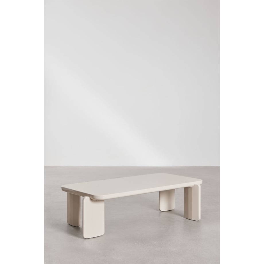 Stolik kawowy z MDF 120x60 cm Genewa kremowy