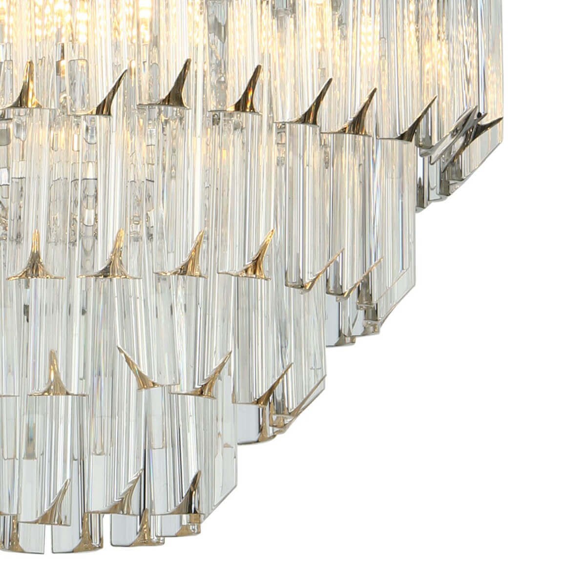 Żyrandol salonowy glamour Fame FAM0538 Dar Lighting metal szkło przezroczysty chrom