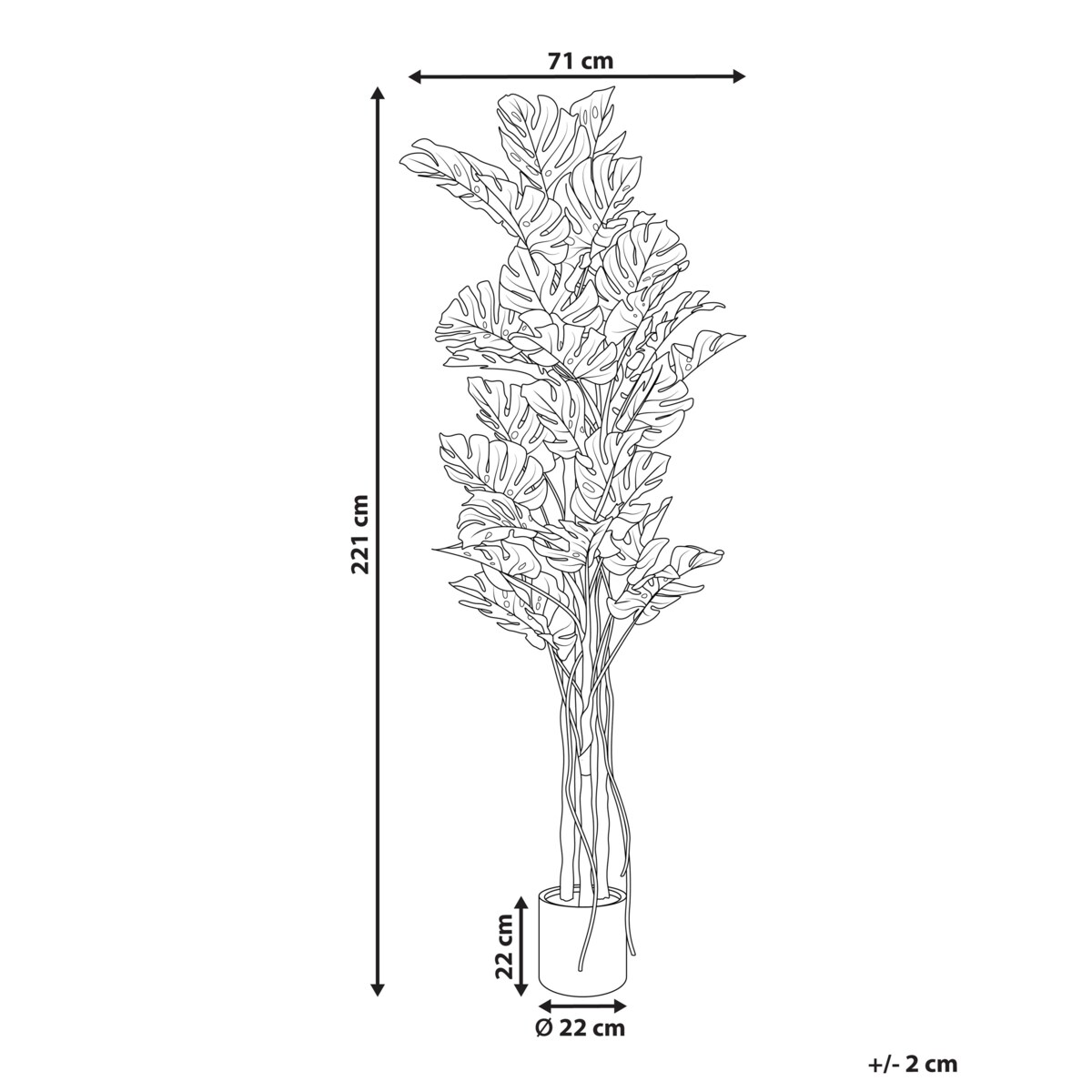 Sztuczna roślina MONSTERA PLANT Zielony