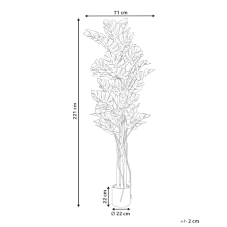 Sztuczna roślina MONSTERA PLANT Zielony