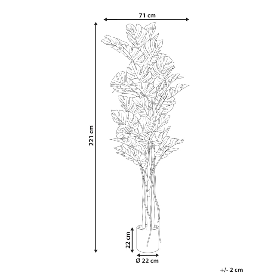 Sztuczna roślina MONSTERA PLANT Zielony