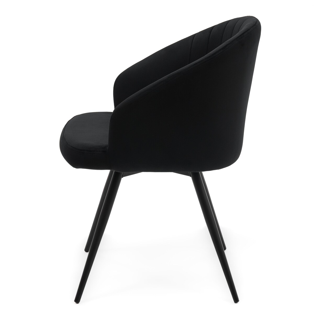 Krzesło tapicerowane obrotowe welurowe do salonu MODENA czarne