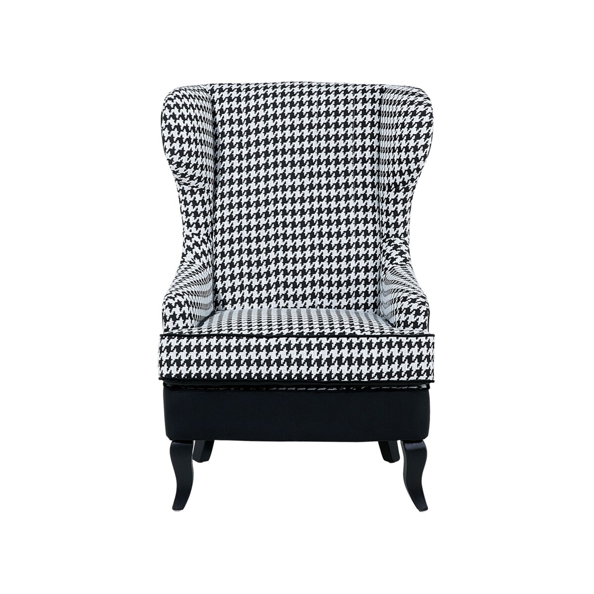 Fotel czarno-biały MOLDE