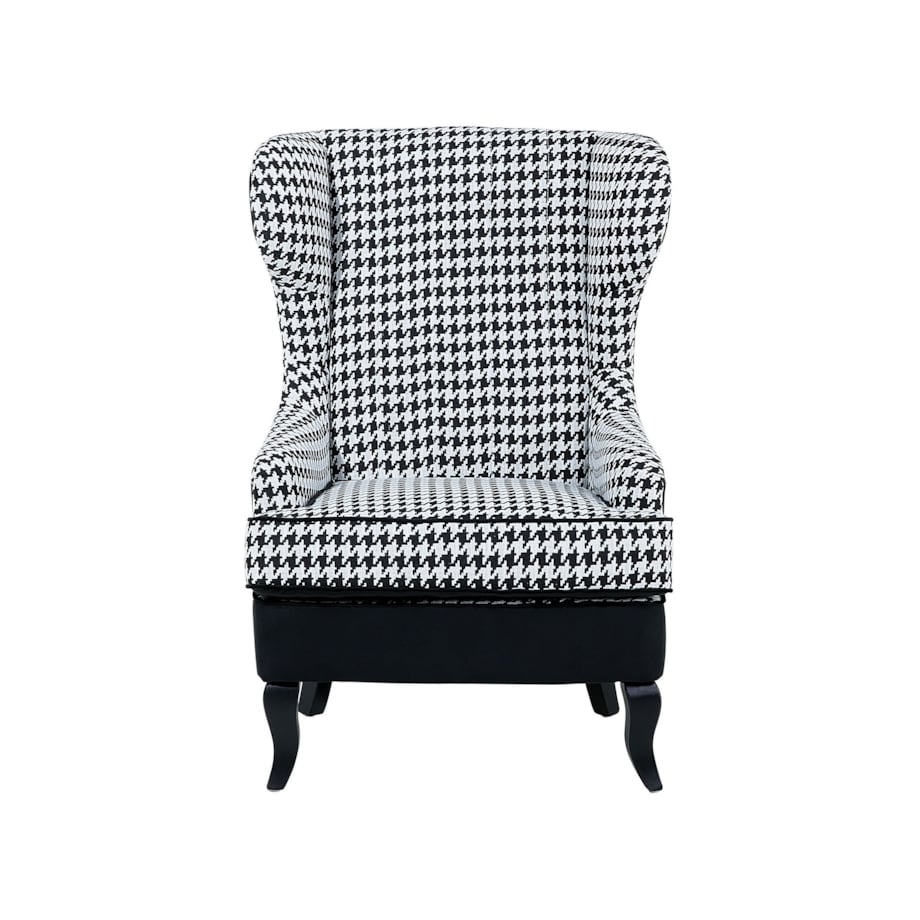 Fotel czarno-biały MOLDE