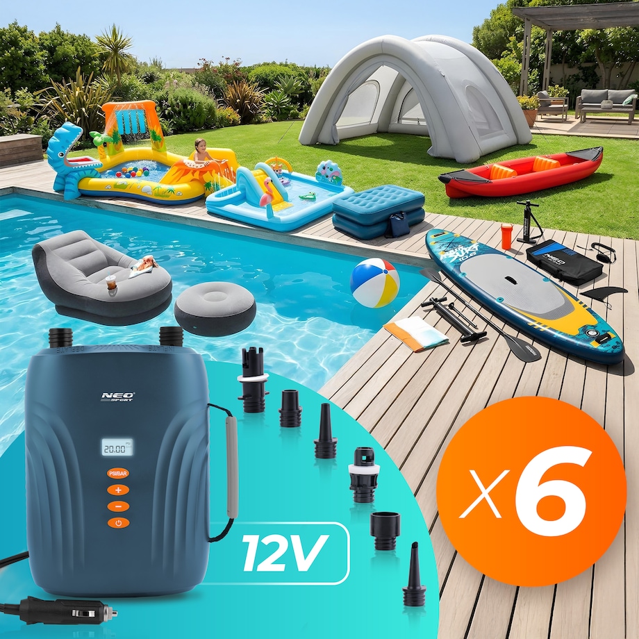 Pompka elektryczna do SUPa + 6 przejściówek samochodowa