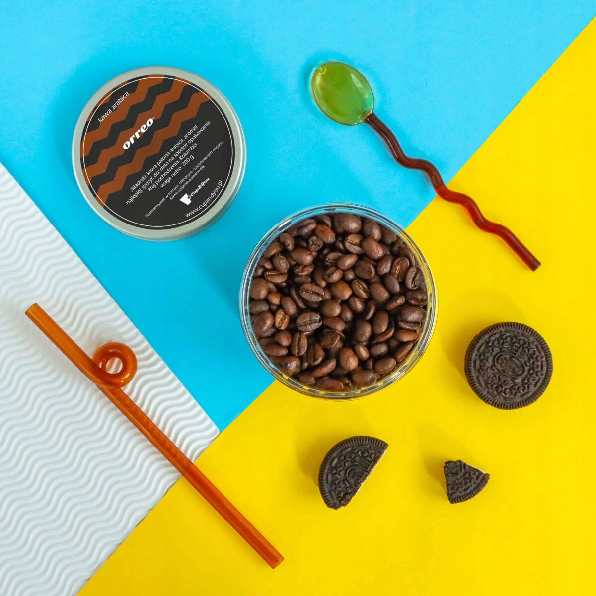 Kawa aromatyzowana o smaku Orreo ziarnista ARABICA Cup&You PREMIUM 200g na prezent upominek dla kobiety mężczyzny faceta mamy taty żony męża