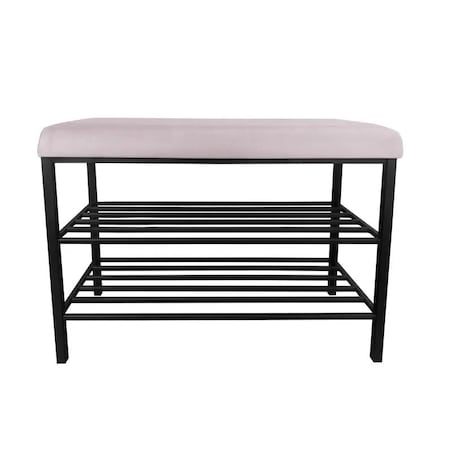 Stojak na buty z siedziskiem GAJA MG55 czarny/różowy