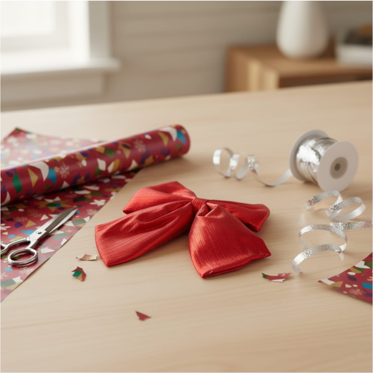 Kokarda Świąteczna Na Choinkę 24 Cm Kominek Na Boże Narodzenie Dekoracja Czerwona