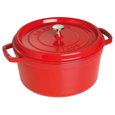 Garnek żeliwny okrągły Staub - 6.7 ltr, Czerwony