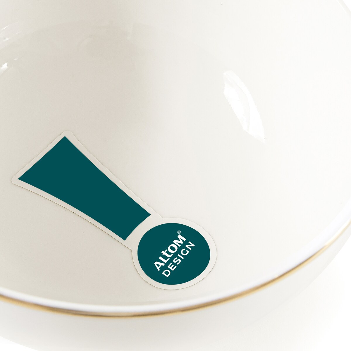 KONSIMO AD BELLA, Miska 6 szt., kolor ecru/złoty