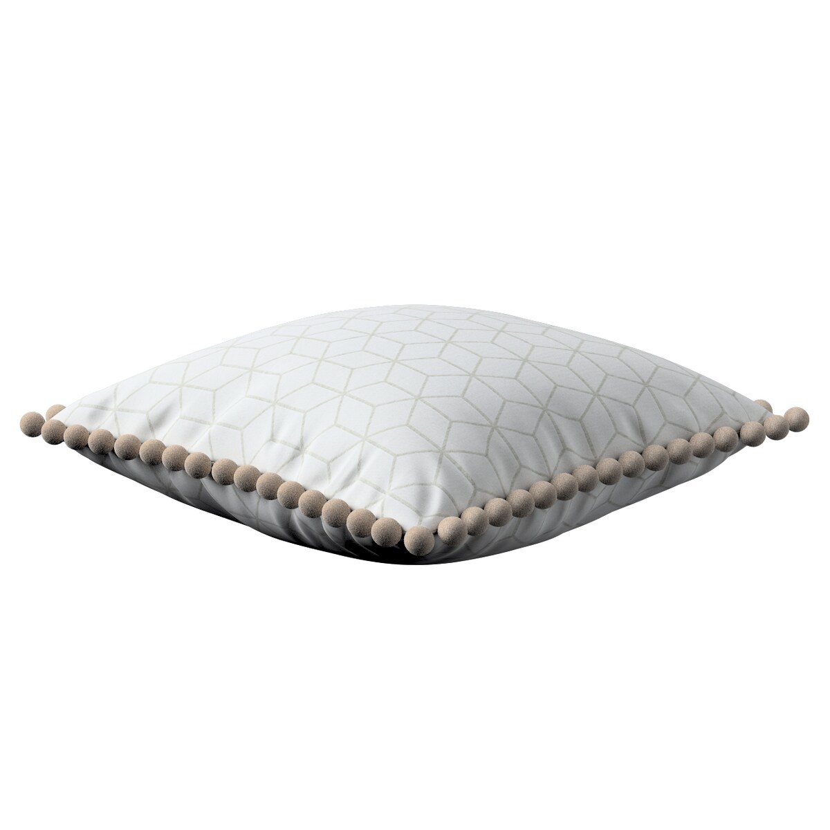 Poszewka Wera na poduszkę 45x45 wzór sześcianów na białym tle