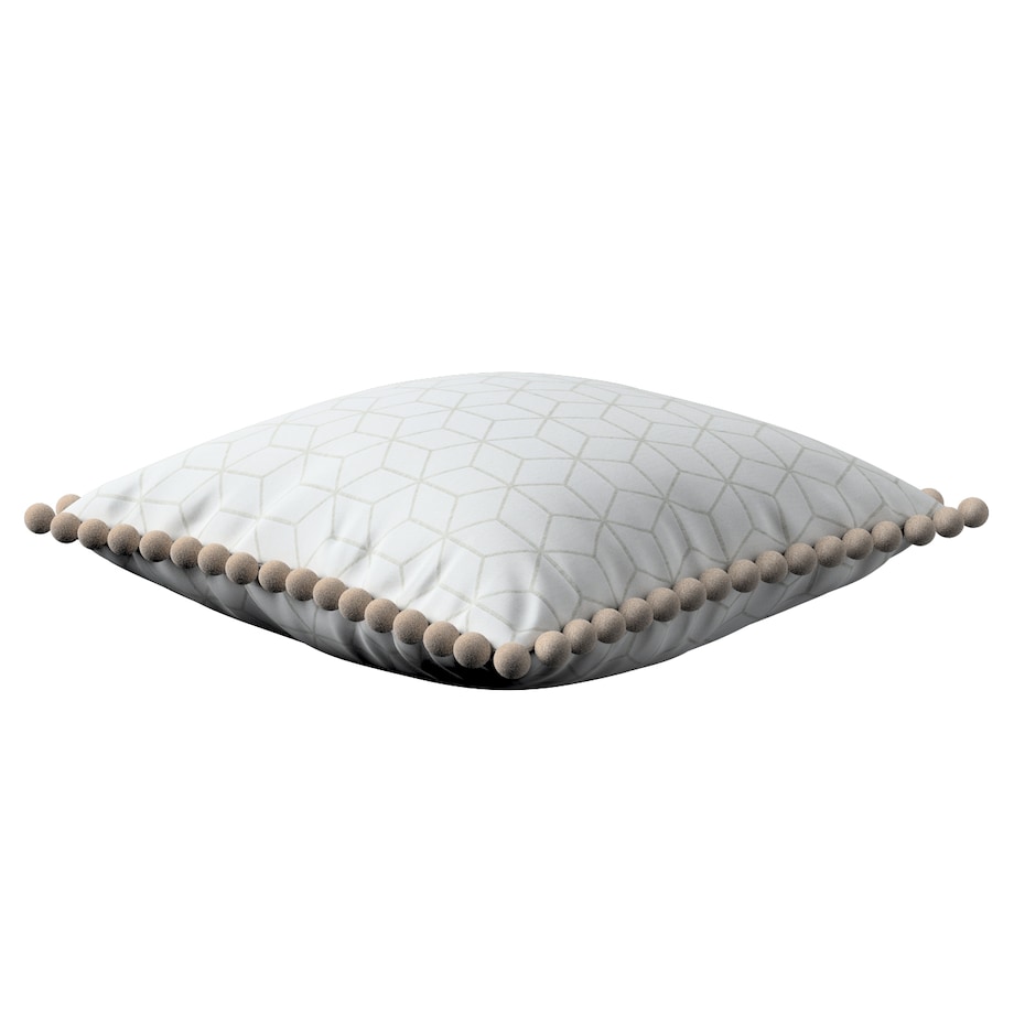 Poszewka Wera na poduszkę 45x45 wzór sześcianów na białym tle