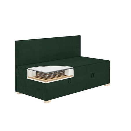 Mesonica Łóżko Cozi, zielone, 90x200