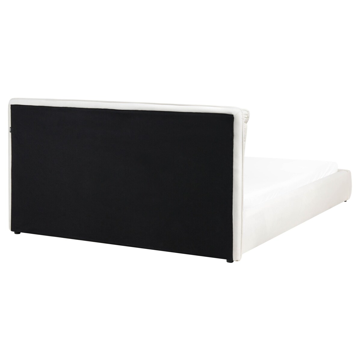 Łóżko wodne Welur BAJONNA 160 x 200 cm Złamana biel