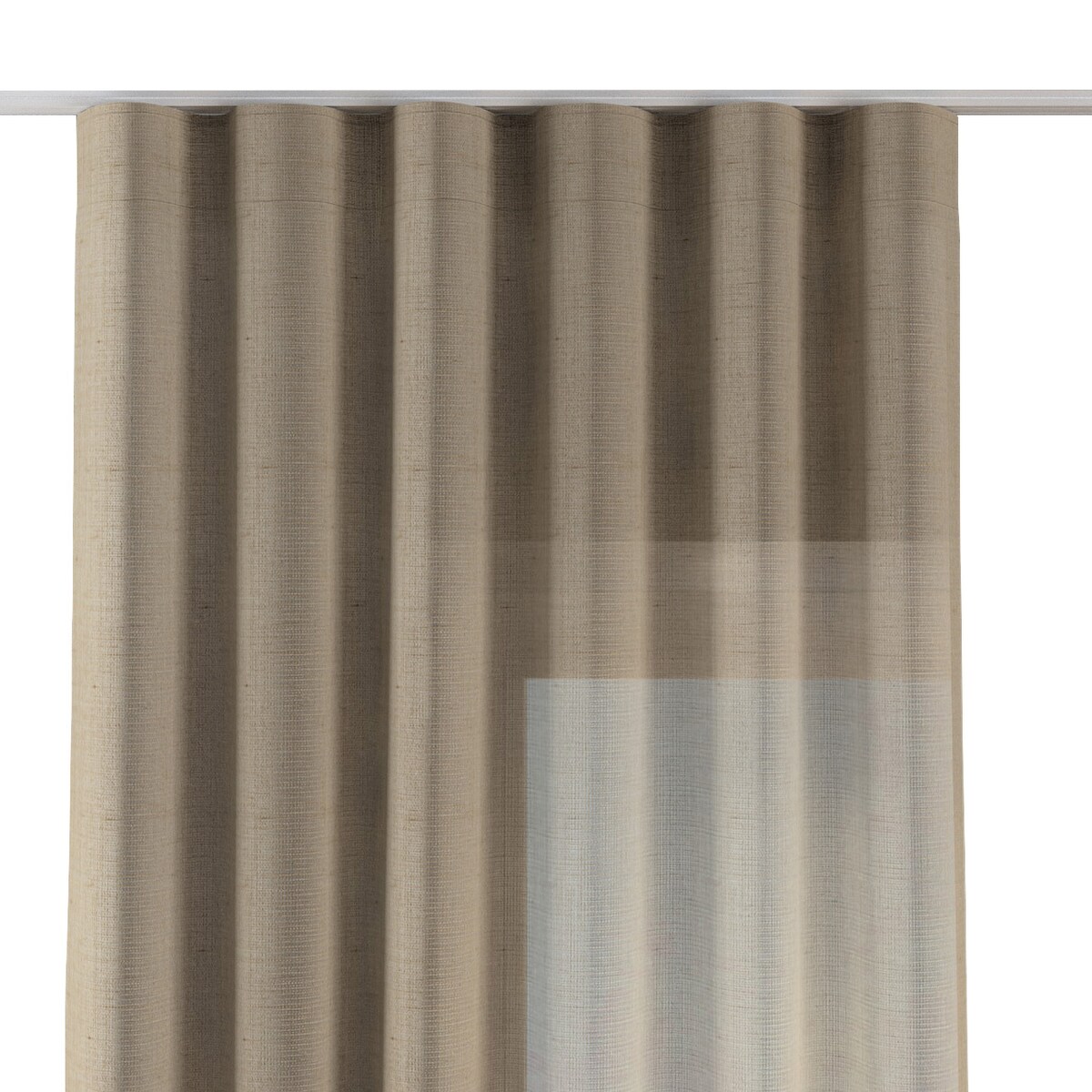 Zasłona na taśmie wave 130x245 ciemny beż