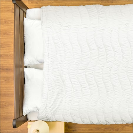 Kołdra Zimowa 140X200 Cm + Poduszka 70X80 Cm Zestaw Mikrofibra Antyalergiczna Pikowana