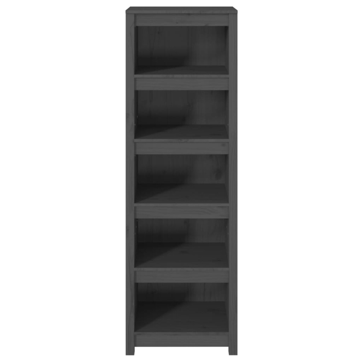 vidaXL Regał na książki, szary, 50x35x154 cm, lite drewno sosnowe