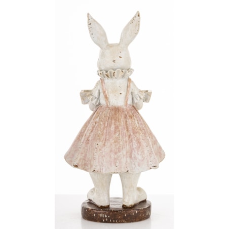 Figurka - króliczka 20x10x8cm AMELIA ze skrzynką na kwiaty