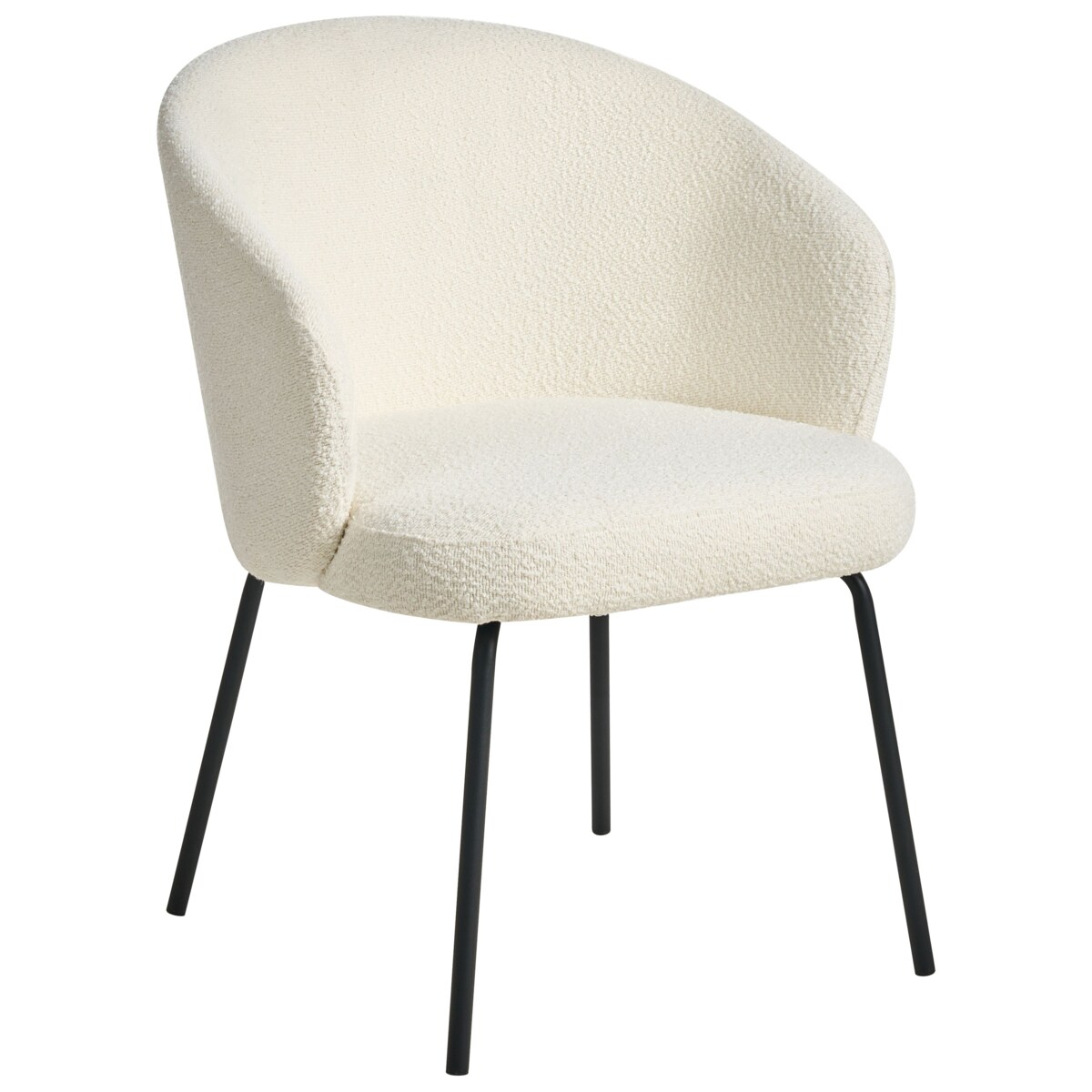 Zestaw 2 krzeseł do jadalni LUDDEN Boucle Jasnobeżowy